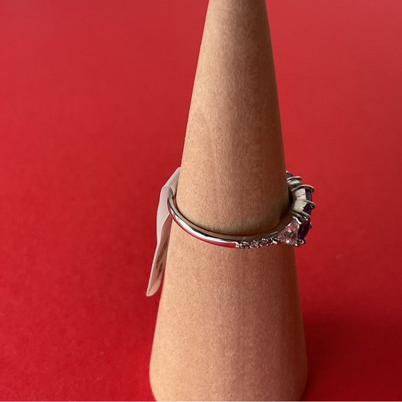 Bomb Party RBP5950 “Reminders of You” LG Fire Opal on Rhodium Size 8 Ring NWT - Picture 2 of 5